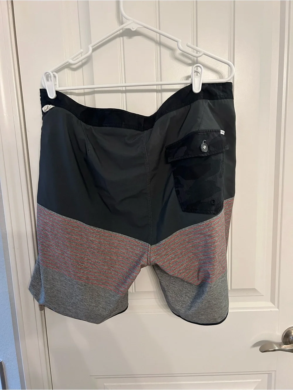 Vuori Black and Gray Drawstring Board Shorts